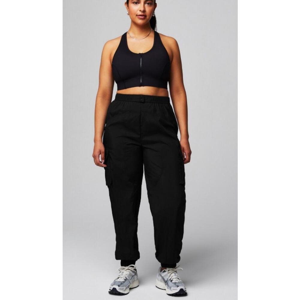 Fabletics Black Lightweight Cargo Jogger Pants XL